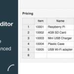 ACF Table Editor Field