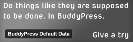 BuddyPress Default Data