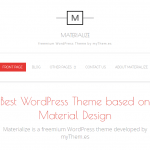 Materialize Theme