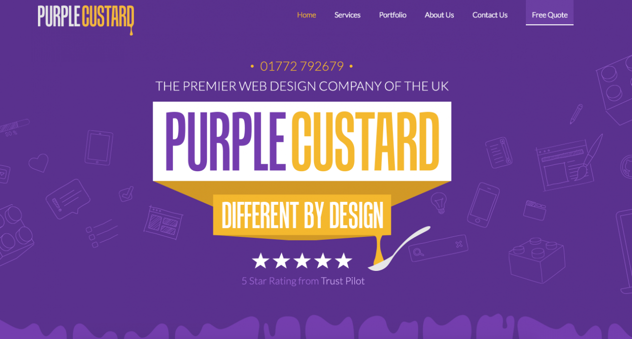 Purple Custard using Avada theme