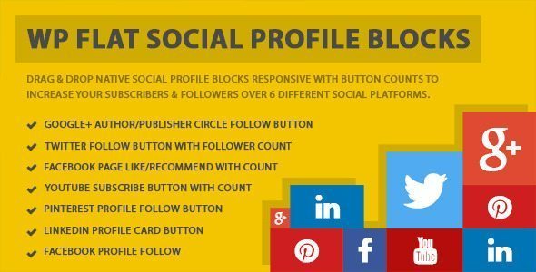 WP Flat Social Profile Blocks